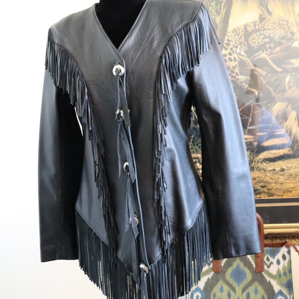 Custom Le Cuir Niko Leather Fringe Jacket – Made in Canada - Picture 2 of 13